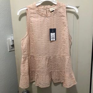 Striped ruffle top
